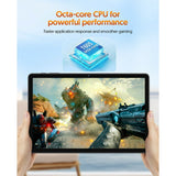 11 Inch Android 14 Tablet 2 in 1 Tablet, Qcta Core, 8GB RAM+128GB ROM+1TB Expand, 2+8MP Camera, 8000mAh Battery, 5G/2.4G WiFi, Bluetooth, Case (Gray)