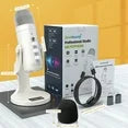 ZealSound USB Microphone,Quick Mute Noise Cancel for Phone Computer PC PS5,Gaming Microphone for Streaming Vocal Recording ASMR Podcast Video K66 White