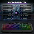 Wired Gaming Keyboard and Mouse Combo, LED RGB Backlit 114 Keys Mechanical Feel Anti-ghosting Game Keyboard with 12 Multimedia Keys & 7 Colors Backlit Gaming Mouse for Windows PC Laptop Gamer