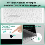 RNRUO 14" Windows 11 Laptop, 12GB DDR5 RAM 256GB SSD, Intel N150 4 Core Up to 3.6GHz, Office 2024 WiFi6 BT 5.2, 1080 FHD Display Backlit KB for Student, Business, Home Office, White