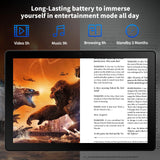 Android 14 Tablet 10 inch,Octa Core Ips HD Touch Screen,12GB RAM + 64GB ROM(TF 1TB), Widevine L1,5000mAh, Wi-Fi 6,Face Unlocked,Black+Keyboard & Mouse Set Black