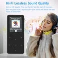 32GB MP3 Player with Bluetooth Portable Music Player with Speaker, Video/Voice Recorder/E-Book, 1.8 inch Screen Digital Audio Player, Earphones Included, Support 128GB TF Card, Black