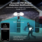 Floodlight Camera,Wried Smart security camera,Motion Sensor outdoor lights,1080p HD Live Video Night Vision, Built-in Siren, Two-Way Audio,Works with Alexa