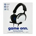 onn Wired Gaming Headset Compatible with PlayStation PS4 and PS5, Black and White