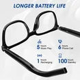 Ai Smart Glasses with Translation-Bluetooth Music Glasses-Anti-Blue Light Audio Eyewear with Music Play/Hands-Free Calling,Multifunctional Headphones Glasses for Men Women.