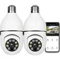 LUCKWOLF Light Bulb Camera, 2 Pack Security Camera 1080p, 360 Surveillance Camera(2.4GHz WiFi)