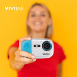 Vivitar Aqua Snap Underwater Digital Camera with HD Video Recording, New Waterproof Action Camera, Blue