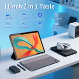 11inch 2K Tablet Android 14 with Octa-Core Processor,12GB RAM 128GB ROM(1TB TF Extensions),2000x1200 FHD IPS Display,8MP+13MP, Split-Screen, 6800mAh,Wi-Fi 6,Gray with Case & Pen