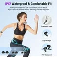 Touch Screen Wireless Earbuds, Bluetooth 5.4 Ear Buds with Multifunctional with ENC Noise Cancelling MicClear Calls Earphones, 48H Bass Stereo Headphones, IP7 Waterproof Headphones for Workout