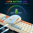 CshidWorld Wireless Gaming Keyboard and Mouse Combo 85 Key Rainbow Backlit, Rechargeable 2000mAh, Dual-Mode 2.4GHz & BT5.0, Ergonomic Design for or Mac, Laptop, Desktop