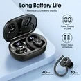 Wireless Earbuds, Bluetooth 5.4 Headphones Sport with 4 ENC Noise Cancelling Mic, 3D Stereo in Ear buds, 50H Wireless Earphones with Earhooks USB-C, IP7 Waterproof Bluetooth Earbuds for Running Gym