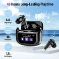 Touch Screen Wireless Earbuds, Bluetooth 5.4 Ear Buds with Multifunctional with ENC Noise Cancelling MicClear Calls Earphones, 48H Bass Stereo Headphones, IP7 Waterproof Headphones for Workout