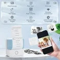 ROJAX Print Pods Mini Thermal Printer, Inkless Portable Sticker Maker with 10 Rolls Paper, Bluetooth Pocket Printer for Phone, Notes, Journal & DIY, Compatible with iOS & Android (Blue)