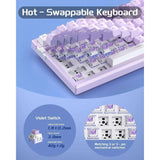 MageGee Portable 60% Mechanical Gaming Keyboard, MK-Box LED Backlit Compact 68 Keys Mini Wired Office Keyboard with Red Switch for Windows Laptop PC Mac - Purple