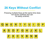 Large Print Computer Keyboard, Wired USB High Contrast Keyboard with Oversized Print Letters for Visually Impaired Low Vision Ind