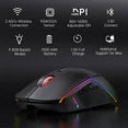 FFN Wireless Gaming Mouse,Colorful 9 Backlight,16000 DPI,75H Battery Standby,3 Mode USB-C/2.4G/Dual Bluetooth 5.0 Portable Rechargeable Gaming Mice for PC/PS5/Mac Computer and Laptop/Tablet-Black