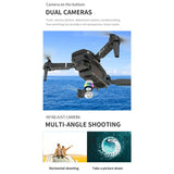 Casrra Drone Dual HD Cameras, FPV Foldable, Kids & Adults RC Quadcopter for Beginners, 2 Batteries, Carrying Case, Gray