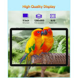 11 Inch Android 14 Tablet 2 in 1 Tablet, Qcta Core, 8GB RAM+128GB ROM+1TB Expand, 2+8MP Camera, 8000mAh Battery, 5G/2.4G WiFi, Bluetooth, Case (Gray)