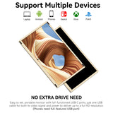 Laptop Screen Extender, 15.6" Ultra-Slim Portable Monitor for Laptops with 120% sRGB FHD 1080P IPS, 235°Rotation & Kickstand, Plug n Play for Windows Chome Linux Android Xbox Switch