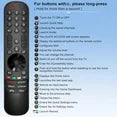 Universal for LG-TV-Magic-Remote-Control-Replacement UHD OLED QNED NanoCell MiniLED C1 C2 C3 C4 4K 8K Smart TVs,MR23GA with Pointer and Voice Function 2018-2024