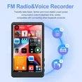 48GB Mp3 Player with Bluetooth, 4.0" Touchscreen Music Player with Speaker, Portable HiFi Sound MP4 MP3 Player with Earphones, Voice Recorder, E-book, Picture, Up to 256 GB, Black