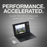 Seagate One Touch SSD 1TB External SSD Portable - Silver, Speeds up to 1030MB/s, with Android App, 1yr Mylio Create, 4mo Adobe Creative Cloud Photography Plan and Rescue Services (STKG1000401)