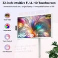 Apolosign 32 inch FHD Smart Portable TV 2nd Gen, Android 14 With Google Play, 16gb Memory 128gb Storage, Built-in 15000mAh Battery, 8MP Camera Full Swivel Rotation