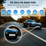 NEXPOW 2K Wifi Front Dash Cam with Voice Control,Dash Camera for Car with App,24H Parking Mode,G-Sensor,Loop Recording,IR Night Vision