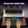UHM 60% Wired Mechanical Gaming Keyboard, RGB Backlit Mini Keyboard with Blue Switch/Multimedia Keys, Waterproof Small Ultra-Compact 61 Keys Keyboard for PC/Mac Gamer, Typist, Travel, Red&Black