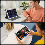 Android 15 Tablet with Keyboard, 128GB ROM(1TB Expand), Octa Core, 5G/2.4G WiFi, 7000mAh, BT V5.0, with Case, Mouse, Stylus, Split-Screen(Pink)