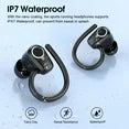 Wireless Earbuds, Bluetooth 5.4 Headphones Sport with 4 ENC Noise Cancelling Mic, 3D Stereo in Ear buds, 50H Wireless Earphones with Earhooks USB-C, IP7 Waterproof Bluetooth Earbuds for Running Gym
