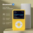 Innioasis Mp3 Player with Bluetooth, 2.4" 128GB Portable Mini HiFi Sound Bluetooth Walkman Digital Music Player with FM Radio Audiobook and Speaker Built in for Kids (Yellow)