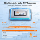 NIPOGI E2 Mini Business Desktop Computer, Intel n97, 16GB RAM, 512GB SSD, Windows 11 Pro