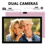 Tablet 10.1 Inch Android 15.0 OS, 2 in 1 Tablets, 64GB ROM+8GB RAM, 8MP Camera, Quad-core Processor, 6000mAh Battery, 1280*800 FHD, Include Keyboard, Mouse, Case, Stylus