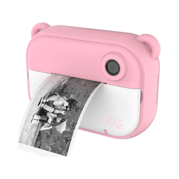 myFirst Camera Insta 2 Kids Instant Print Camera 12MP Photos 1080P Video, microSD Card, Neck Lanyard, Gift for Girls 5-12 (Pink)