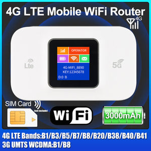 Portable Unlocked LTE 4G Wireless WiFi Router Mobile Broadband MIFI Hotspot TOP!