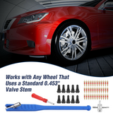 43pcs Kit Valve Stem Installation Remover Repair Tool Puller Car Tire Plug Core