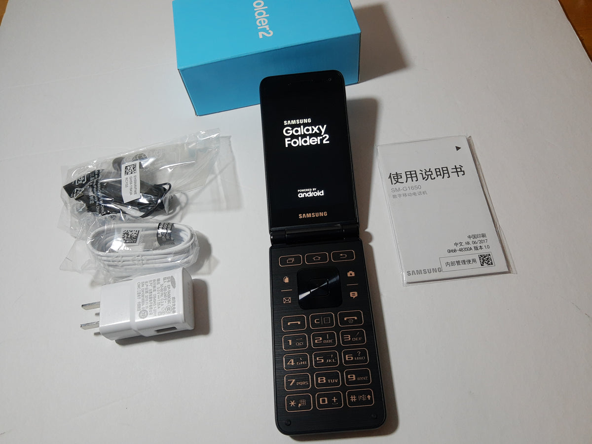 Samsung Galaxy Folder 2 SM-G1650 Dual SIM 16gb - Black – Techdaddyaccs.com